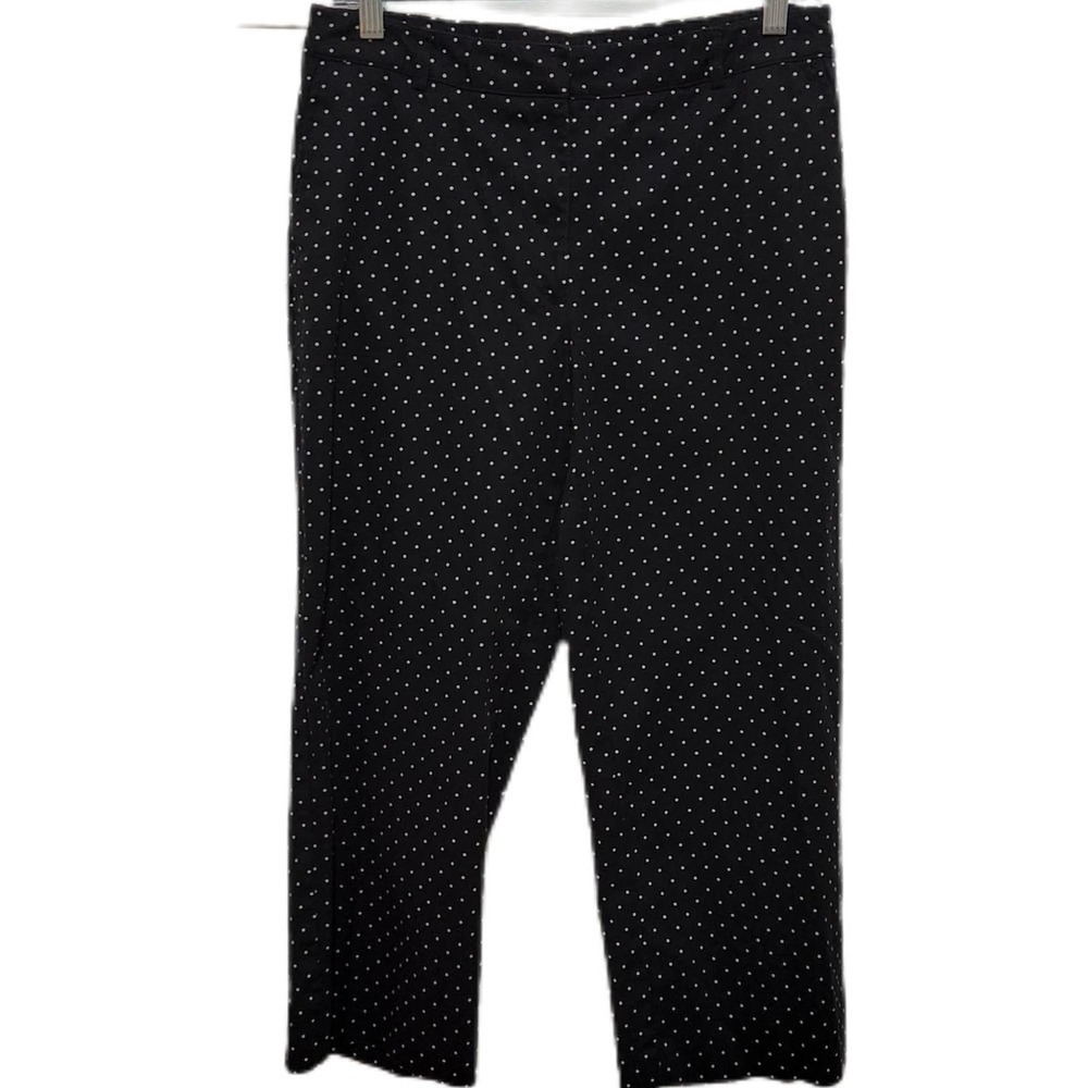 Briggs New York Black And White Polka Dot‎ Cropped Pants Cute Workwear Size 8